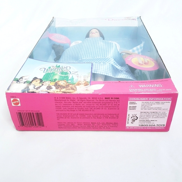 Last Chance NIB Barbie Wizard of Oz Talking Dorothy Doll, Ruby Slippers Light Up - Picture 9 of 9